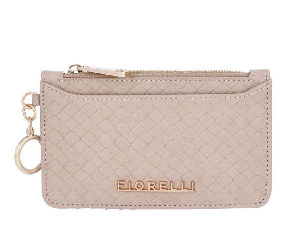 Fiorelli Women's Natalie Zip Top Card Case Wallet In Affogat NWT